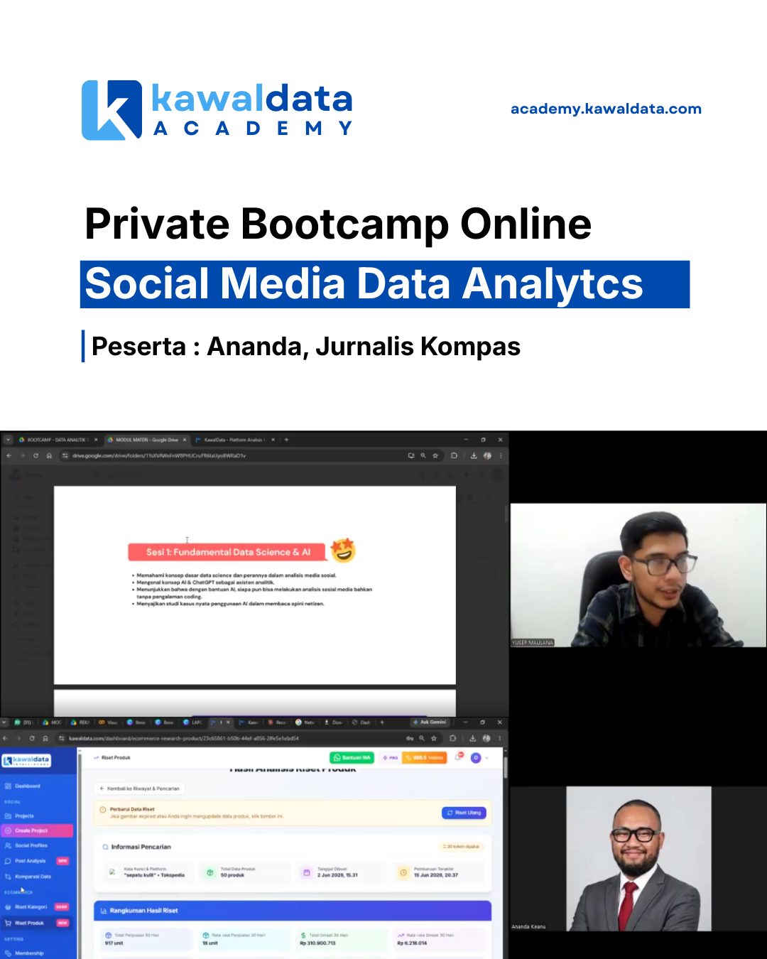 Galeri kegiatan Private 1-on-1 - Social Media & Marketplace Intelligence 5