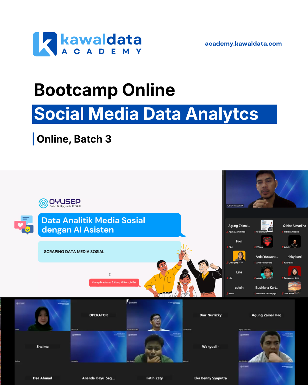 Galeri kegiatan Bootcamp Data Science - Social Media & Marketplace Intelligence Batch 8 1