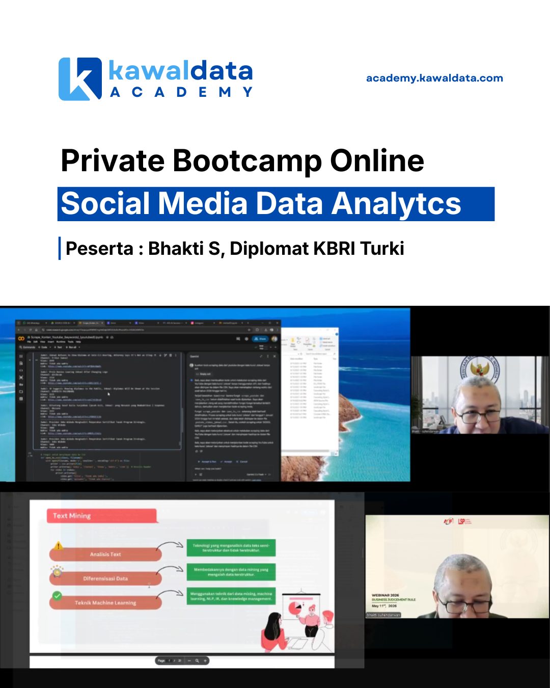 Galeri kegiatan Private 1-on-1 - Social Media & Marketplace Intelligence 1